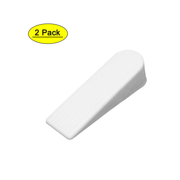 Hibate Premium Rubber Door Stops w/ Wedge Stopper Storage Holder Set of 2 